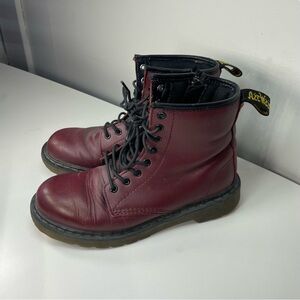 Dr. Martens Cherry Red Ankle Boots